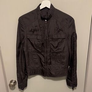 Express Dark Brown Bomber Jacket